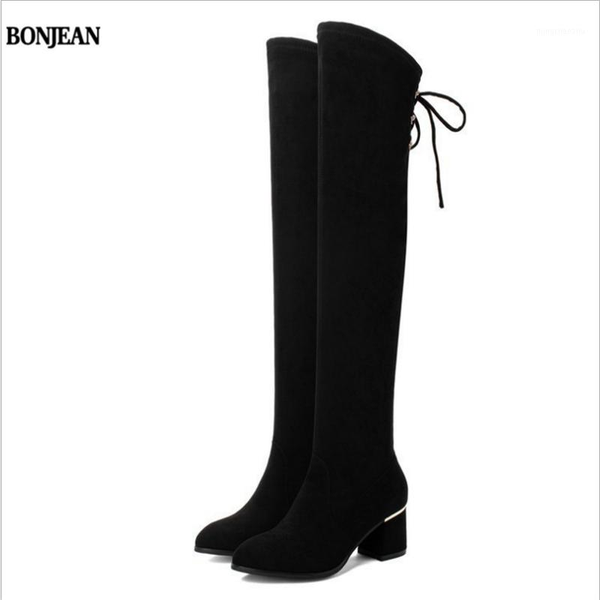 boots bonjean thick heels women round toe flock footwear plush female casual shoes 2021 black 1
boots bonjean thick heels women round toe flock footwear plush female casual shoes 2021 black 1