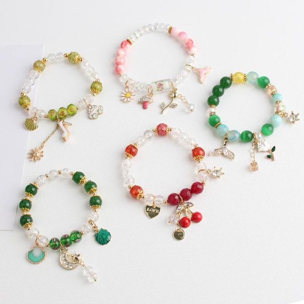 2020 colorful glass beads bracelet for women moon flower charm pendant strand bracelets korean fashion jewelry, Black
2020 colorful glass beads bracelet for women moon flower charm pendant strand bracelets korean fashion jewelry, Black