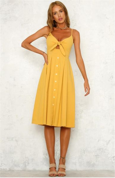new trendy women dress summer sleeveless button solid strap v-neck beach polyester backless boho dresses one pieces1, Black;gray
new trendy women dress summer sleeveless button solid strap v-neck beach polyester backless boho dresses one pieces1, Black;gray