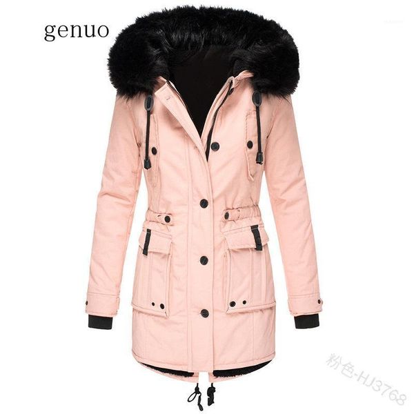 genuo women parka long full sleeve autumn winter casual fur hooded button zipper pockets ladies warm thick parkas coat jackets1, Black
genuo women parka long full sleeve autumn winter casual fur hooded button zipper pockets ladies warm thick parkas coat jackets1, Black