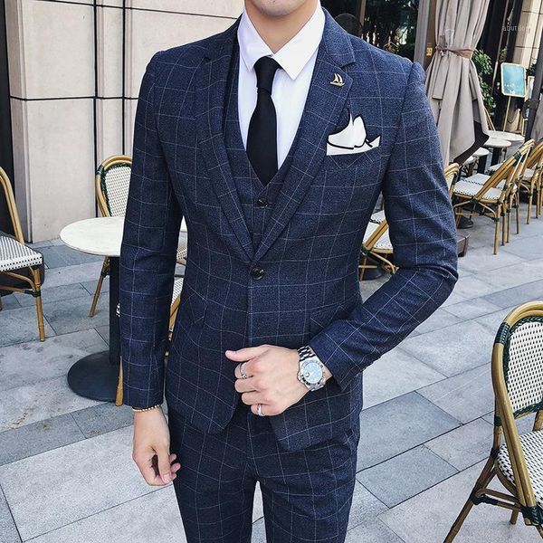 men's suits & blazers (blazer+pants+vest) luxury men suit 3 piece set fashion boutique lattice groom wedding dress men's tuxedo ba, White;black
men's suits & blazers (blazer+pants+vest) luxury men suit 3 piece set fashion boutique lattice groom wedding dress men's tuxedo ba, White;black