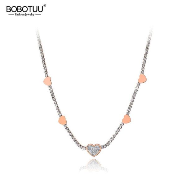 chokers bobotuu titanium stainless steel sparkling cz crystal love heart choker necklaces for women chic rhinestone necklace bn19190, Golden;silver
chokers bobotuu titanium stainless steel sparkling cz crystal love heart choker necklaces for women chic rhinestone necklace bn19190, Golden;silver
