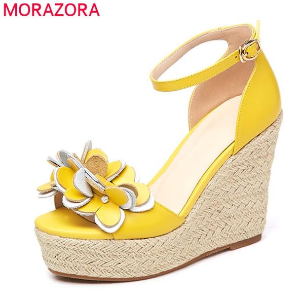 morazora 2020 new brand wedges sandals genuine leather platform ladies shoes fashion high heels summer party wedding shoes, Black
morazora 2020 new brand wedges sandals genuine leather platform ladies shoes fashion high heels summer party wedding shoes, Black