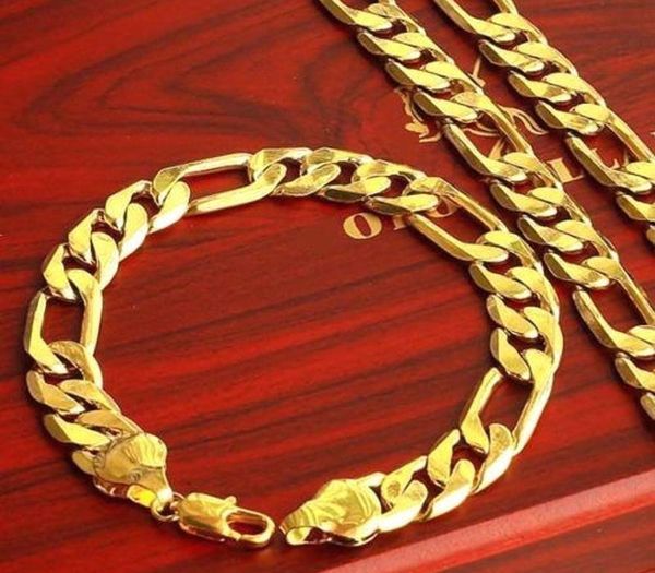 figaro chain jewelry set yellow gold filled mens necklace bracelet cool accessories for11, Silver
figaro chain jewelry set yellow gold filled mens necklace bracelet cool accessories for11, Silver