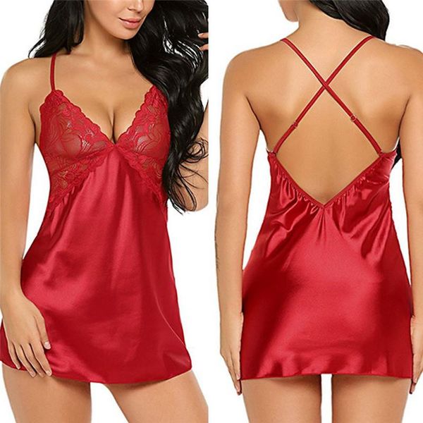women short satin backless sleepwear ladies lingerie sleepdress babydoll nightdress nightgown sleepshirts homewear, Black;red
women short satin backless sleepwear ladies lingerie sleepdress babydoll nightdress nightgown sleepshirts homewear, Black;red