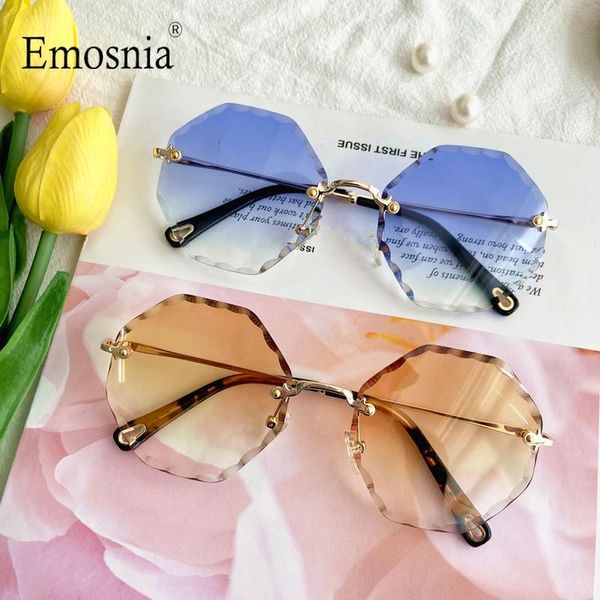 sunglasses vintage round rimless big women brand designer luxury modis sun glasses 2021 trending yellow eyeware gift uv400, White;black
sunglasses vintage round rimless big women brand designer luxury modis sun glasses 2021 trending yellow eyeware gift uv400, White;black