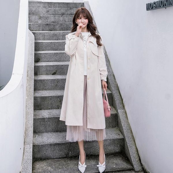 women's trench coats dress skirt over knee lotus edge 2021 autumn windbreaker women medium and long korean version loose, Tan;black
women's trench coats dress skirt over knee lotus edge 2021 autumn windbreaker women medium and long korean version loose, Tan;black