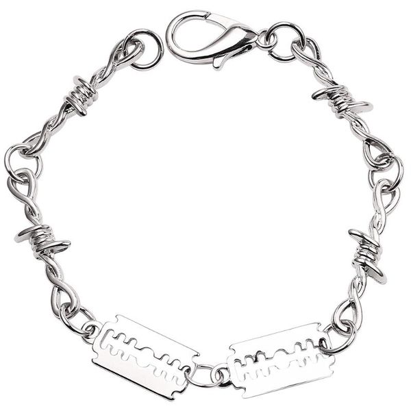 casual mens shaving blade charm bracelet silver color link chain bracelets bangles men women jewelry, Golden;silver
casual mens shaving blade charm bracelet silver color link chain bracelets bangles men women jewelry, Golden;silver