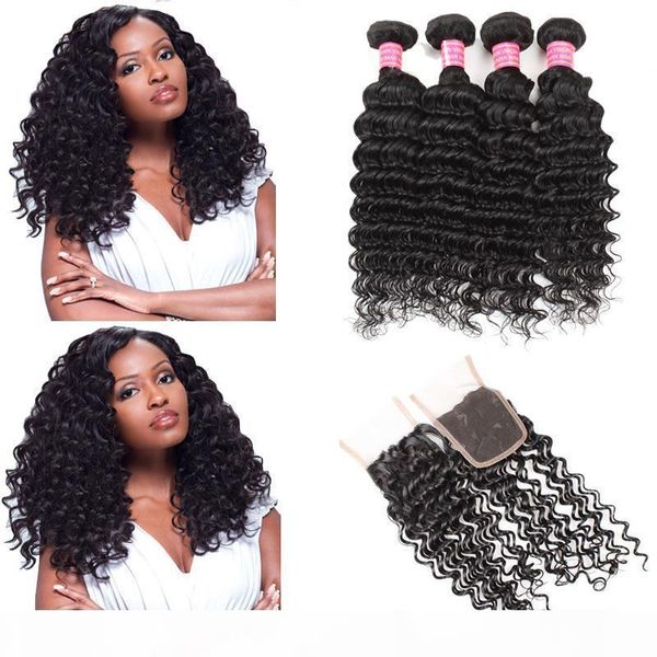 wholesale 8a brazilian deep wave 4 pcs with 4*4 swiss lace closure 100% unprocessed virgin human hair extensions middle three part, Black
wholesale 8a brazilian deep wave 4 pcs with 4*4 swiss lace closure 100% unprocessed virgin human hair extensions middle three part, Black