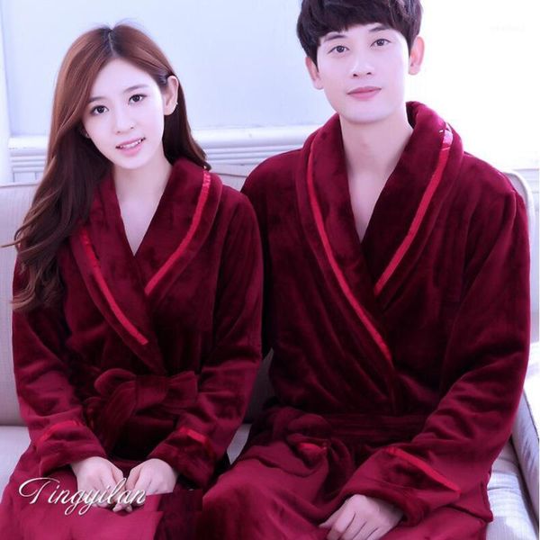 women's sleepwear wholesale- dressing gowns for women and men bath robes nightgown winter warm flannel pajamas couples bathrobe kimono, Black;red
women's sleepwear wholesale- dressing gowns for women and men bath robes nightgown winter warm flannel pajamas couples bathrobe kimono, Black;red