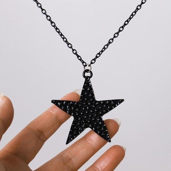 pendant necklaces korean trend black pentagram necklace women's fashion sweater long wedding party jewelry gifts, Silver
pendant necklaces korean trend black pentagram necklace women's fashion sweater long wedding party jewelry gifts, Silver