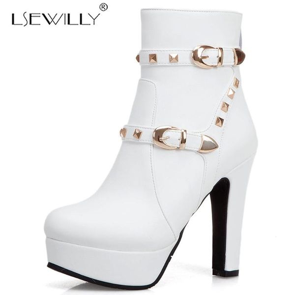 lsewilly punk rivets platforms pu leather short boots for women ladies round toe thick heels buckle motorcycle ankle boots k107, Black
lsewilly punk rivets platforms pu leather short boots for women ladies round toe thick heels buckle motorcycle ankle boots k107, Black