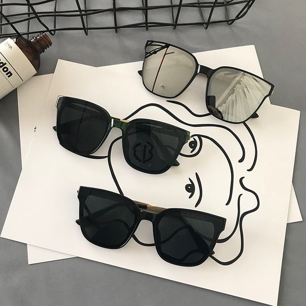 new for women lin yuner same sunglasses korean fashion box integrated flat mirror green glasses man, White;black
new for women lin yuner same sunglasses korean fashion box integrated flat mirror green glasses man, White;black