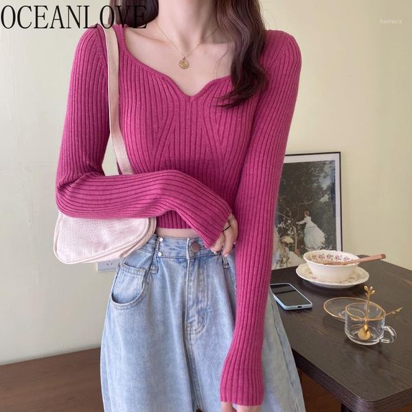 oceanlove solid v neck slim 2021 spring vintage mujer sueteres autumn high waist pullovers ins fashion korean 195081, White;black
oceanlove solid v neck slim 2021 spring vintage mujer sueteres autumn high waist pullovers ins fashion korean 195081, White;black