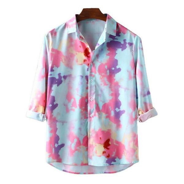 men's casual shirts #36 mens clothing long sleeve lapel tie dye printed baggy button down loose blouse for men, White;black
men's casual shirts #36 mens clothing long sleeve lapel tie dye printed baggy button down loose blouse for men, White;black