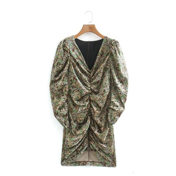 2021 new vintage floral print velvet mini women autumn long sleeve v neck elastic ruched dress woman slim elegant dresses lh78, Black;gray
2021 new vintage floral print velvet mini women autumn long sleeve v neck elastic ruched dress woman slim elegant dresses lh78, Black;gray