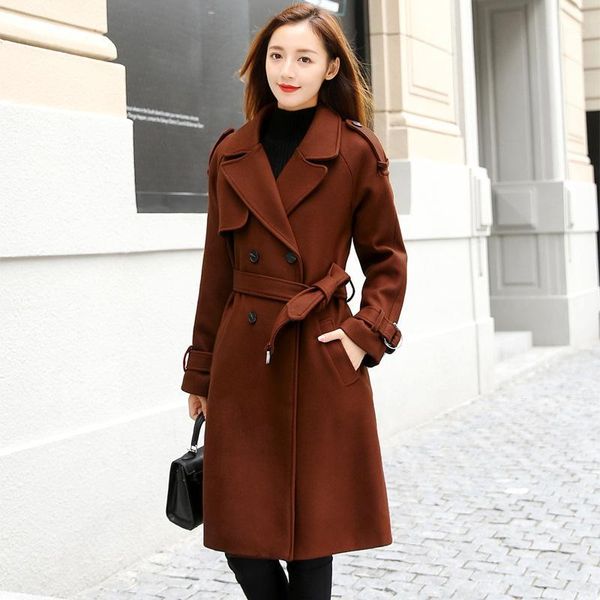 fashion wool coat long wool blend coat and jacket solid women coats autumn winter1, Black
fashion wool coat long wool blend coat and jacket solid women coats autumn winter1, Black