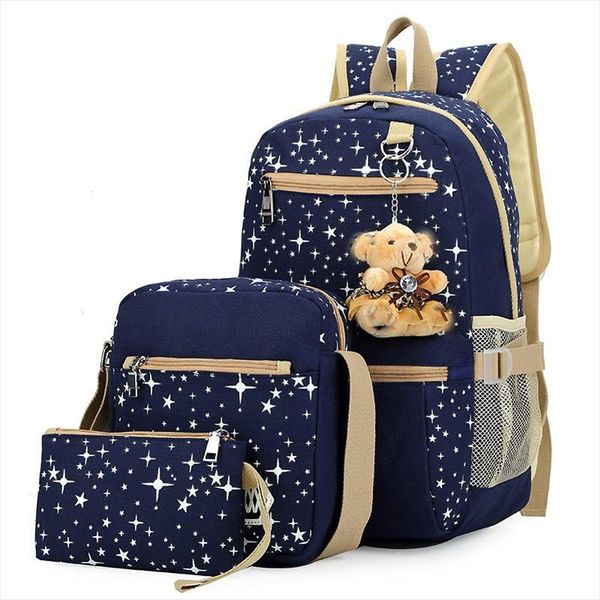 fashion women bag 3 pcs set backpack new female tide canvas backpack with large capacity school bags students mochila
fashion women bag 3 pcs set backpack new female tide canvas backpack with large capacity school bags students mochila