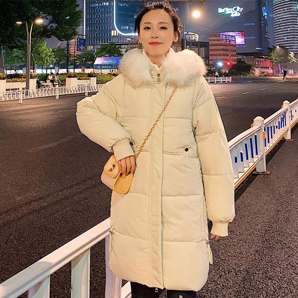 2019 women winter long jacket with fur hooded cotton padded winter coat 6 colors available ladies parka1, Black
2019 women winter long jacket with fur hooded cotton padded winter coat 6 colors available ladies parka1, Black