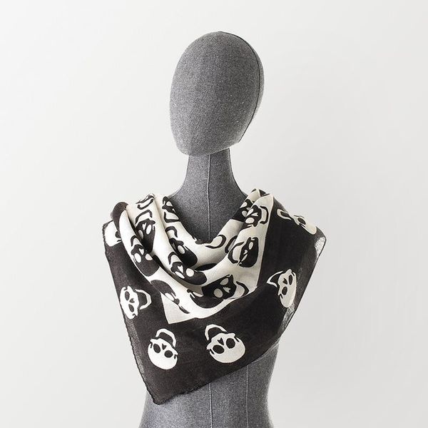 scarves black white skull print 100% viscose square scarf brand women thin cotton linen headband summer sunscreen bandana 100*100 cm, Blue;gray
scarves black white skull print 100% viscose square scarf brand women thin cotton linen headband summer sunscreen bandana 100*100 cm, Blue;gray