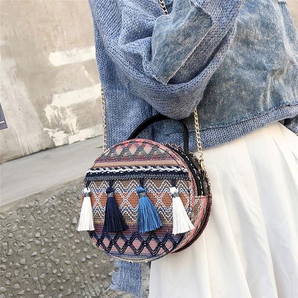 2021 women straw bags rattan woven beach shoulder bags ladies crossbody bag handbag female bohemian round handmade tassel bag
2021 women straw bags rattan woven beach shoulder bags ladies crossbody bag handbag female bohemian round handmade tassel bag