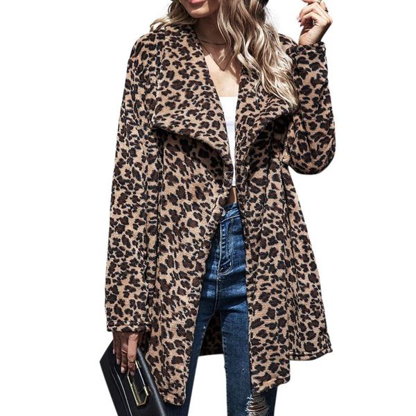women's fur & faux women leopard print coats autumn winter warm thick jacket female fluffy plush outerwear fashion slim fit overcoat, Black
women's fur & faux women leopard print coats autumn winter warm thick jacket female fluffy plush outerwear fashion slim fit overcoat, Black