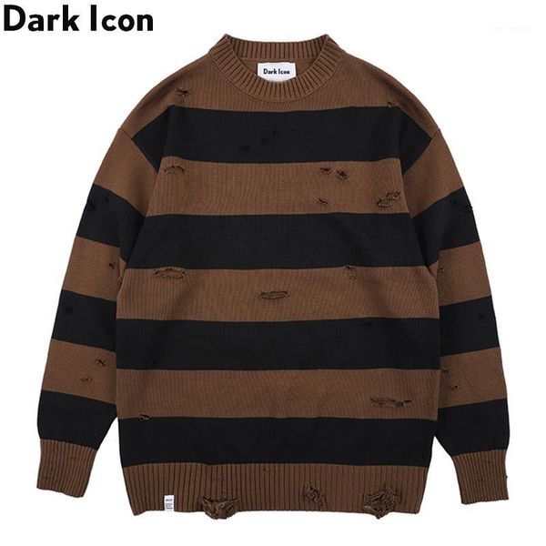 dark big stripe destroyed street sweater men round neck men's sweater fashion sweaters for men streetwear clothing1, White;black
dark big stripe destroyed street sweater men round neck men's sweater fashion sweaters for men streetwear clothing1, White;black