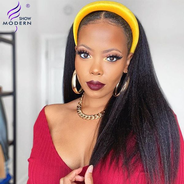 modern show peruvian kinky straight headband wig remy full machine human hair wigs for black women yaki straight wig 150%, Black;brown
modern show peruvian kinky straight headband wig remy full machine human hair wigs for black women yaki straight wig 150%, Black;brown
