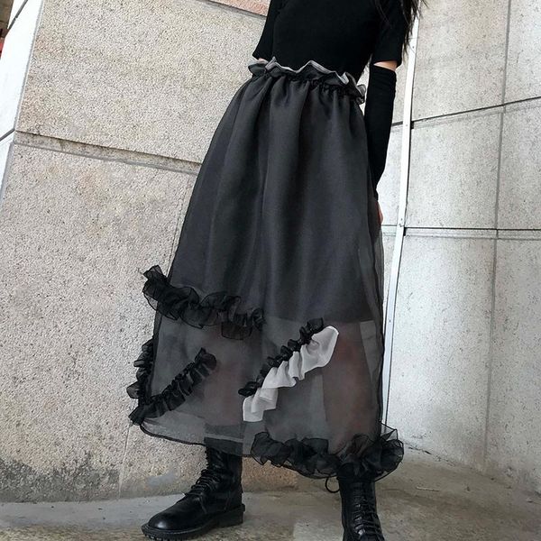 2020 spring summer new arrivals high waist solid pattern women vintage loose casual patchwork ruffles skirt u4131, Black
2020 spring summer new arrivals high waist solid pattern women vintage loose casual patchwork ruffles skirt u4131, Black