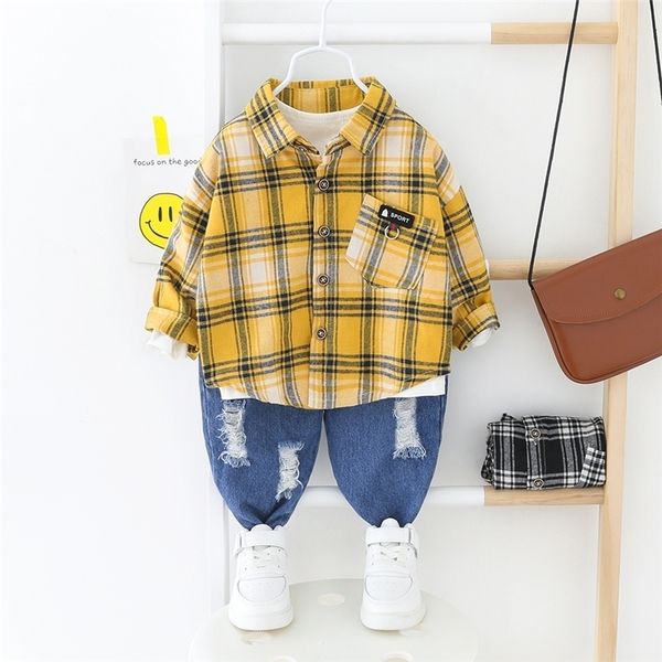 hylkidhuose spring baby boys clothing sets plaid shirt jeans 2 pcs sets children clothes toddler infant vacation costume y200803, White
hylkidhuose spring baby boys clothing sets plaid shirt jeans 2 pcs sets children clothes toddler infant vacation costume y200803, White