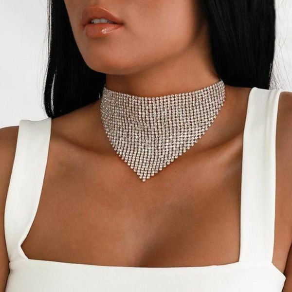 stonefans vintage women crystal bib choker colar luxury statement necklace rhinestone bib choker necklace wedding jewelry gift, Golden;silver
stonefans vintage women crystal bib choker colar luxury statement necklace rhinestone bib choker necklace wedding jewelry gift, Golden;silver