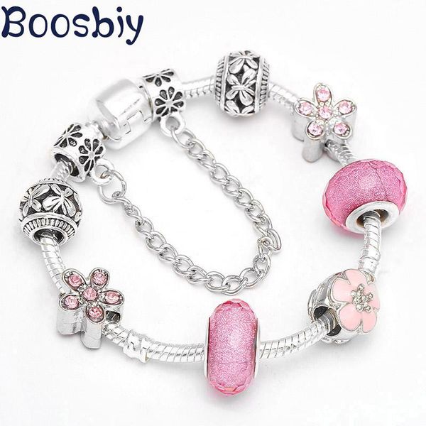 charm bracelets boosbiy pink flower beads fits european style silver plated bracelet for women jewelry gift drop, Golden;silver
charm bracelets boosbiy pink flower beads fits european style silver plated bracelet for women jewelry gift drop, Golden;silver