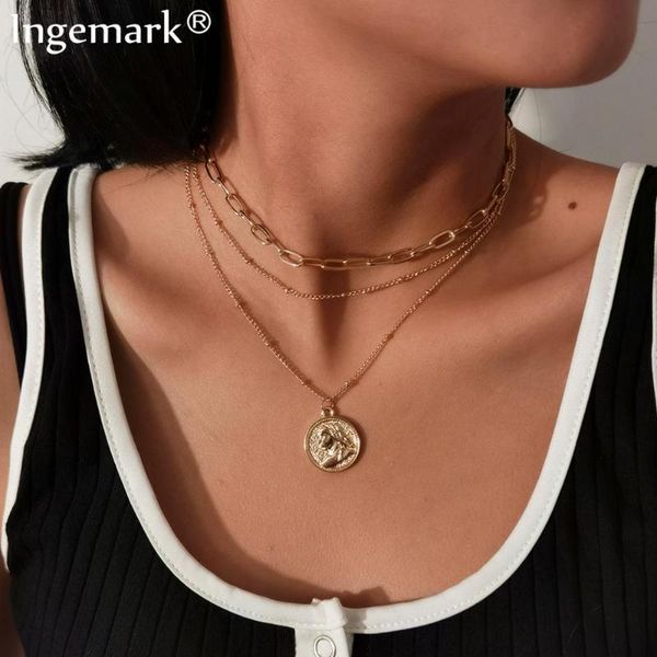 pendant necklaces goth vintage angel coin choker necklace women collar multilayer minimalist snake chain aesthetic jewelry, Silver
pendant necklaces goth vintage angel coin choker necklace women collar multilayer minimalist snake chain aesthetic jewelry, Silver