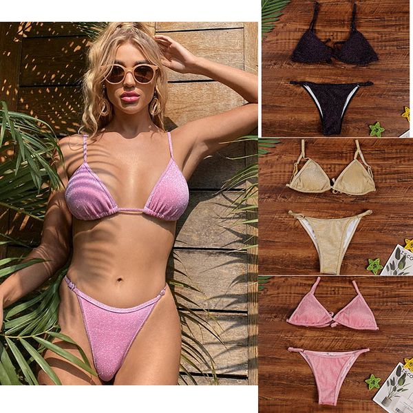 women designers clothes 2021 bikini suit low waist split diamond swimsuit new pink deep pink purple gold s-xl, White;black
women designers clothes 2021 bikini suit low waist split diamond swimsuit new pink deep pink purple gold s-xl, White;black