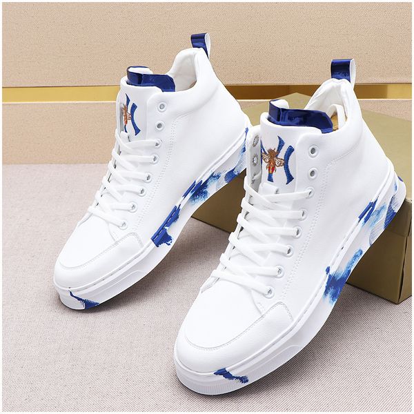 new designer embroidery thick sole high board boots korean edition tide martin casual short boots white cowboy hip hop shoes, Black
new designer embroidery thick sole high board boots korean edition tide martin casual short boots white cowboy hip hop shoes, Black