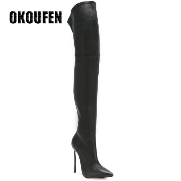 35-43 pu/suede 2 option plus size point toe spring over the knee boots women shoes long knee boots with metal heels c1023, Black
35-43 pu/suede 2 option plus size point toe spring over the knee boots women shoes long knee boots with metal heels c1023, Black