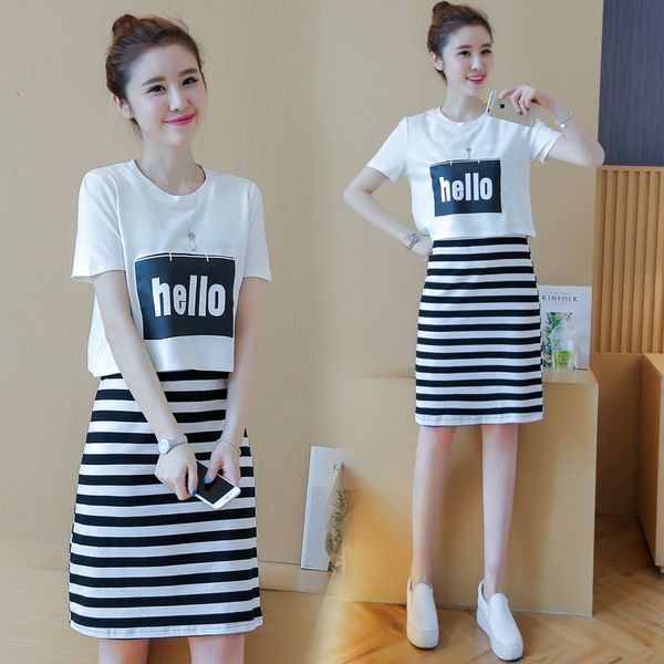 fashion 2021 women's suit summer dress new korean temperament skirt two short sleeve pieces oyf5, Black;gray
fashion 2021 women's suit summer dress new korean temperament skirt two short sleeve pieces oyf5, Black;gray