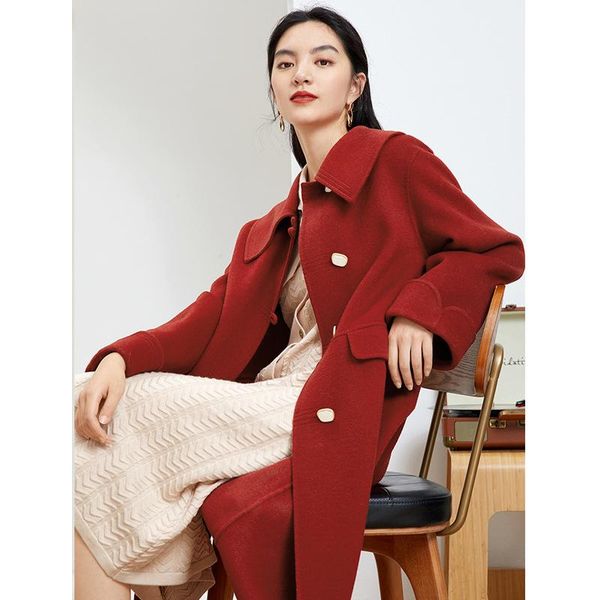 women's wool & blends yfl woolen coat 2021 winter single breasted long double faced women 1bb974961, Black
women's wool & blends yfl woolen coat 2021 winter single breasted long double faced women 1bb974961, Black