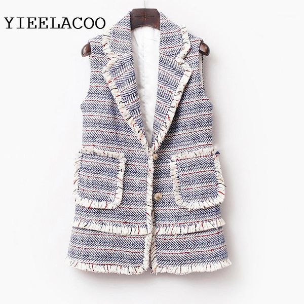 blue /white striped tweed jacket sleeveless 2020 spring / autumn / winter women's jacket new female ladies knitted tassel1, Black;brown
blue /white striped tweed jacket sleeveless 2020 spring / autumn / winter women's jacket new female ladies knitted tassel1, Black;brown