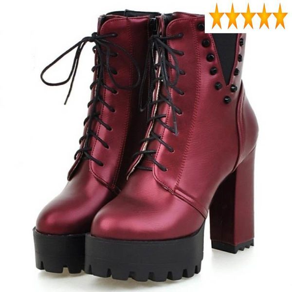 boots block euro autumn super winter high heel punk pu leather womens ankle rivet hip hop thick platform female footwear zapatos, Black
boots block euro autumn super winter high heel punk pu leather womens ankle rivet hip hop thick platform female footwear zapatos, Black