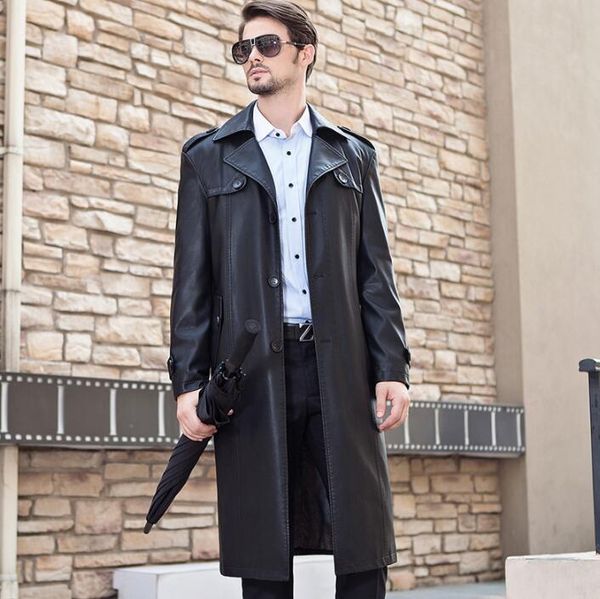 men's fur & faux plus velvet thicken winter autumn detachable liner leather coats men slim single-breasted long coat mens trench, Black
men's fur & faux plus velvet thicken winter autumn detachable liner leather coats men slim single-breasted long coat mens trench, Black
