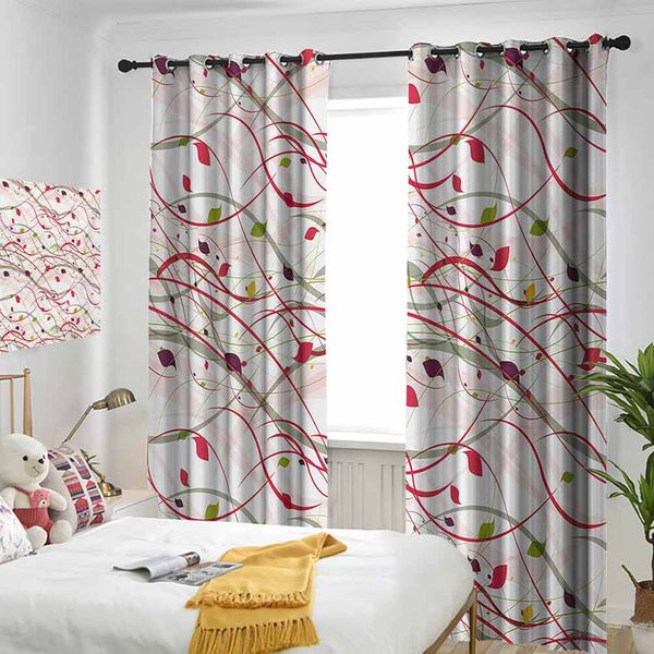 thermal insulated room darkening window shade bizarre curl lines like tree branches with leaves abstract spring summer theme curtain
thermal insulated room darkening window shade bizarre curl lines like tree branches with leaves abstract spring summer theme curtain