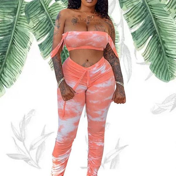 pink 2 two piece set women suit club summer outfits tie dye crop and stacked pants female tracksuit matching set1, White
pink 2 two piece set women suit club summer outfits tie dye crop and stacked pants female tracksuit matching set1, White