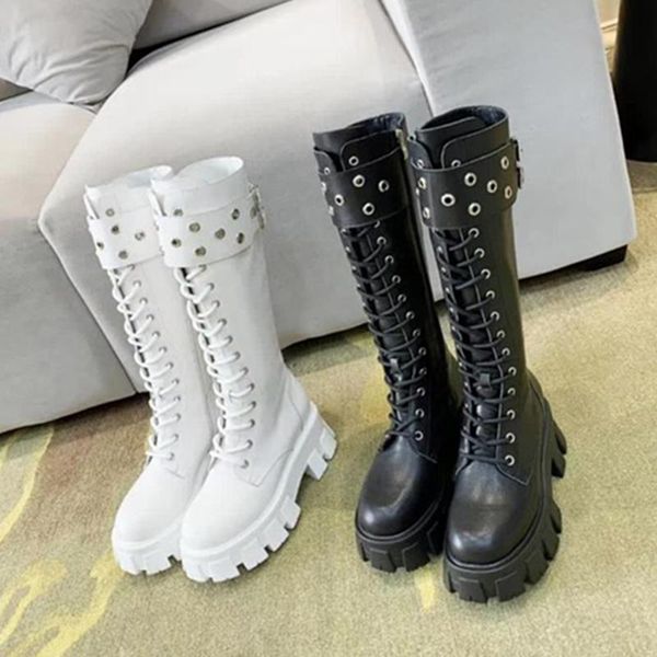 platform wedges women knee high boots fashion cuts out lace up long boots autumn winter mortorcycle for women shoes, Black
platform wedges women knee high boots fashion cuts out lace up long boots autumn winter mortorcycle for women shoes, Black