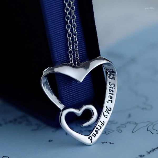 pendant necklaces wholesale- double heart necklace women "my sister,my friend" letter gift for sisters friends friendship jewelry, Silver
pendant necklaces wholesale- double heart necklace women "my sister,my friend" letter gift for sisters friends friendship jewelry, Silver