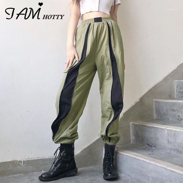 cotton patchwork zipper joggers cargo pants women hip hop baggy high waist trouser streetwear boyfriend fashion2020 iamy1, Black;white
cotton patchwork zipper joggers cargo pants women hip hop baggy high waist trouser streetwear boyfriend fashion2020 iamy1, Black;white