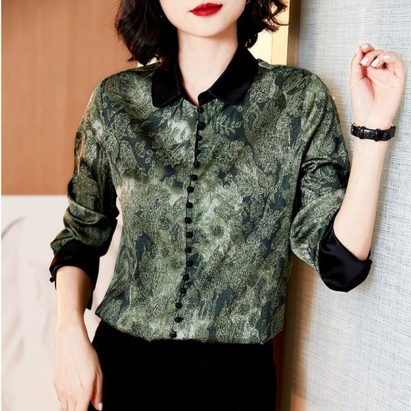 women's blouses & shirts vintage blouse women shirt spring autumn long-sleeved flower print chiffon ladies elegant work female, White
women's blouses & shirts vintage blouse women shirt spring autumn long-sleeved flower print chiffon ladies elegant work female, White