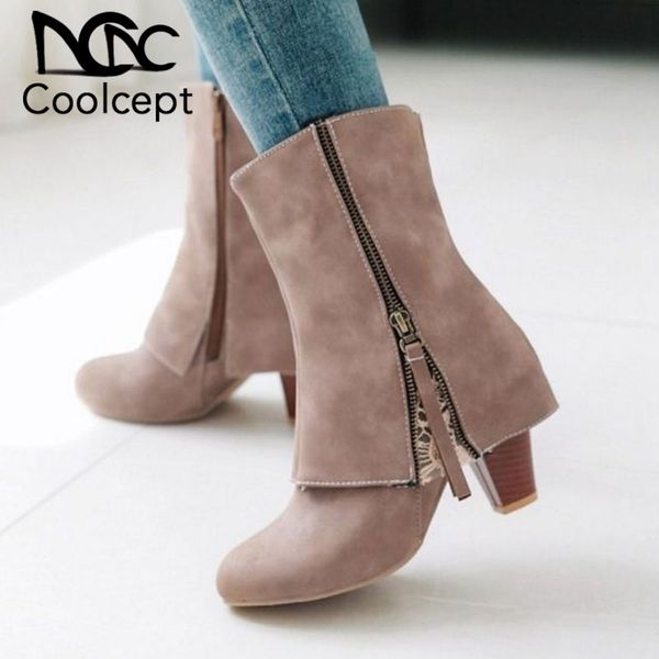 boots coolcept size 33-44 women mid calf high heel winter fur shoes ladies short buckle botas fashion flock footwear, Black
boots coolcept size 33-44 women mid calf high heel winter fur shoes ladies short buckle botas fashion flock footwear, Black