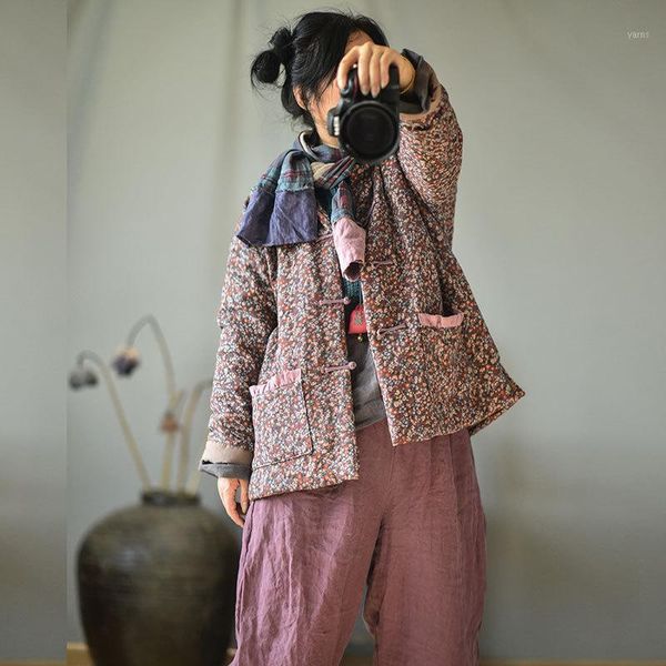 women cotton padded coat parkas ladies vintage printed single breasted parkas female 2020 autumn winter coat1, Black
women cotton padded coat parkas ladies vintage printed single breasted parkas female 2020 autumn winter coat1, Black