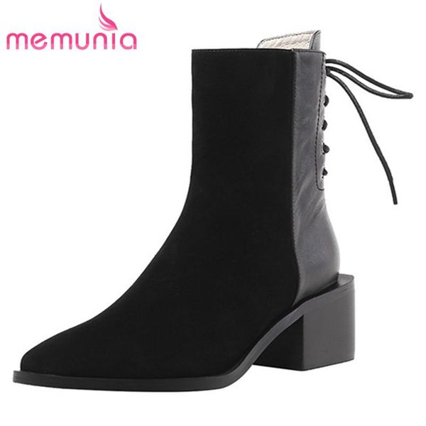 memunia 2021 big size 42 ankle boots women round toe cross tied zipper thick heel casual shoes woman autumn winter boots, Black
memunia 2021 big size 42 ankle boots women round toe cross tied zipper thick heel casual shoes woman autumn winter boots, Black
